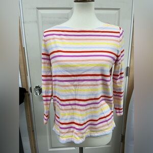 Striped boatneck tee